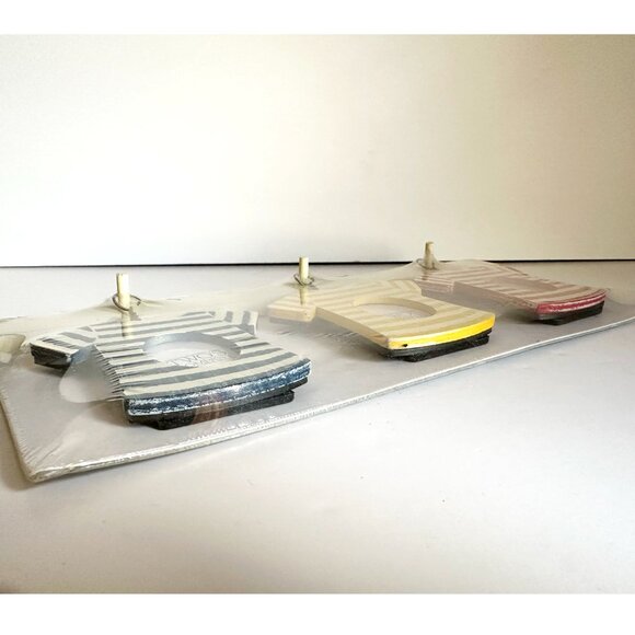 Mini T-Shirt Picture Frames Set of 3 Hang on Wooden Bar OR Stand Up w/Easel-Back - Picture 2 of 8